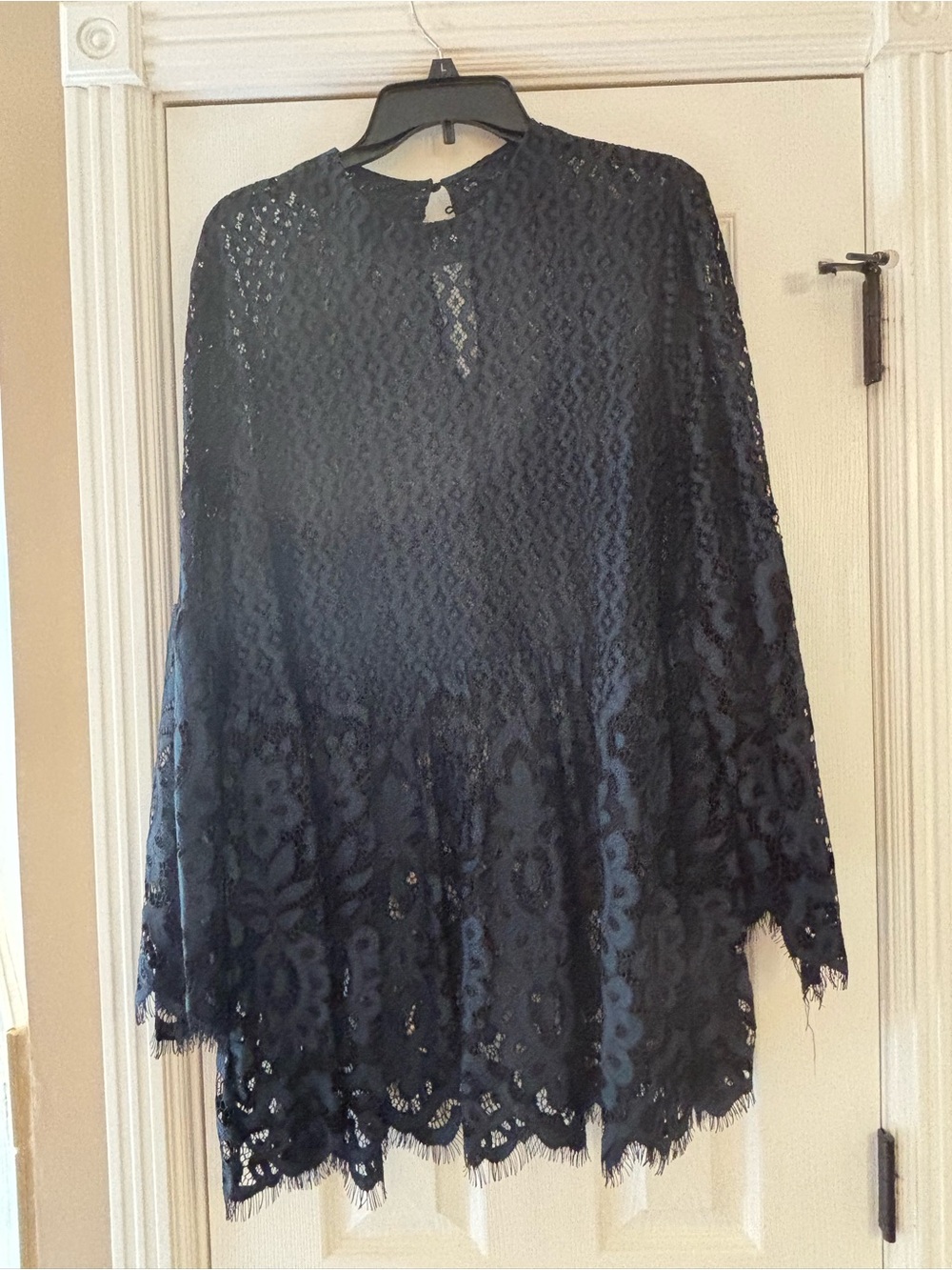Lane Bryant Black Lace Tunic Top